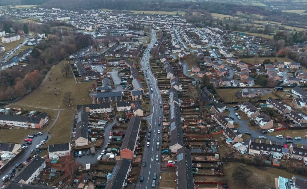 An aerial view of Newport by Callum Blacoe